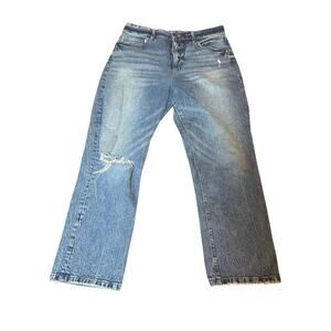 Loft jeans high waisted straight crop size 29 in excellent condition